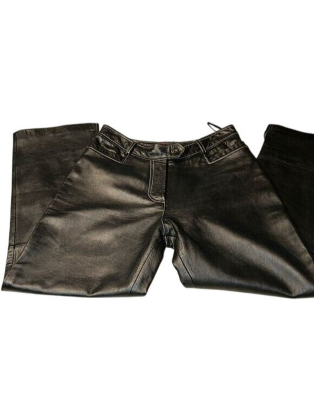 Nicola Berti Womens Black Leather Pants Size 8 Genuine Leather USA Made